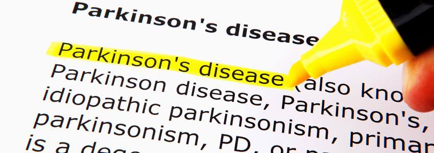 A text with Parkinson's disease highlighted 