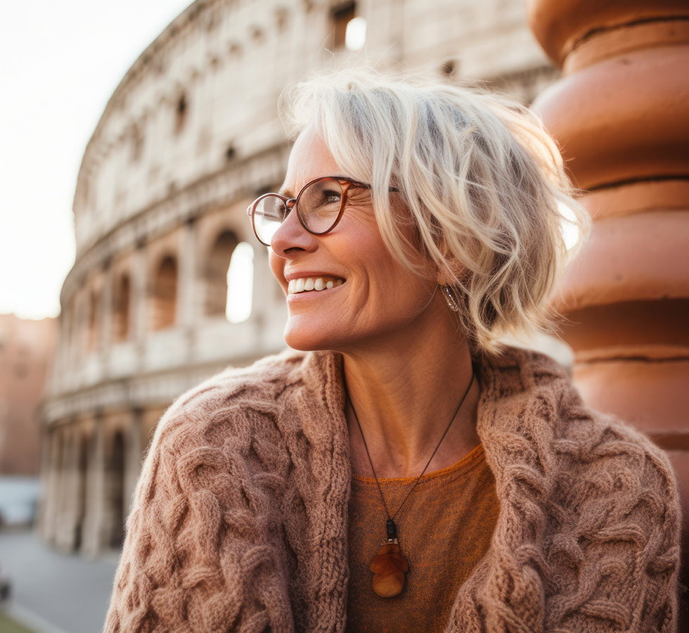 senior woman smiling