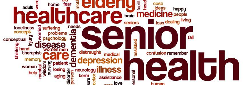Different words that are involved with senior health care